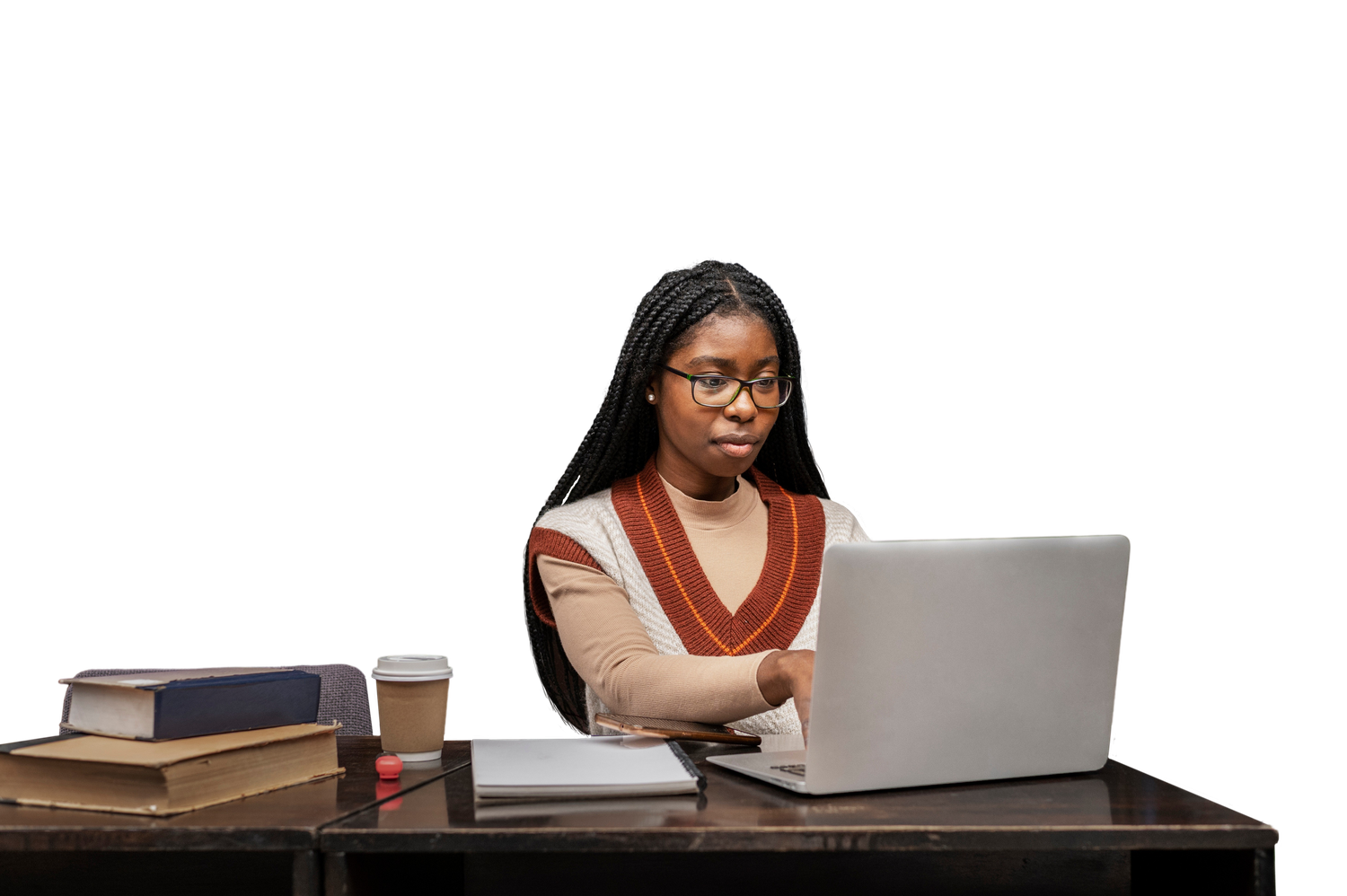 A professional at work on a laptop